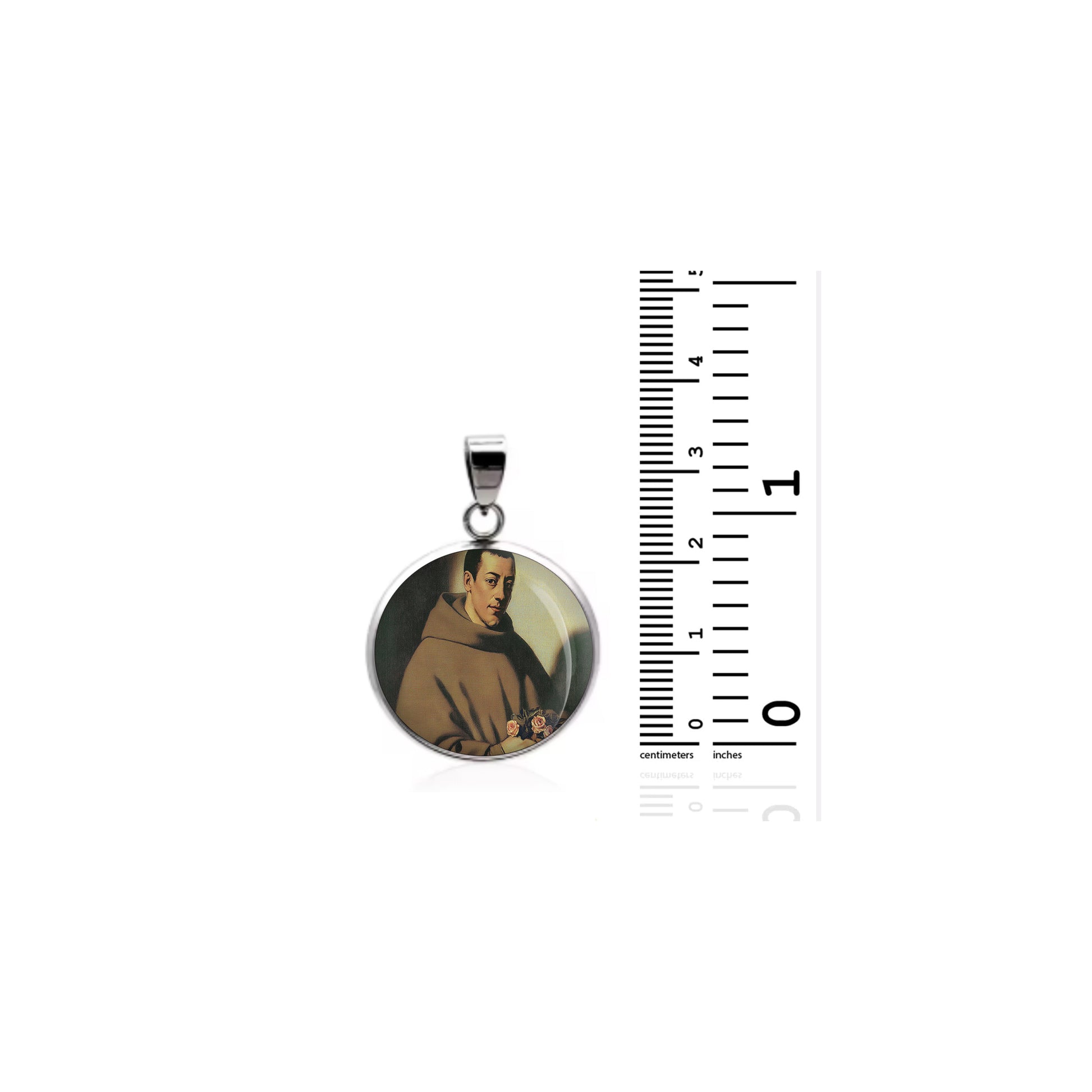 Saint Diego De Alcala Catholic sterling silver 925 Christian Medal Patron image 1