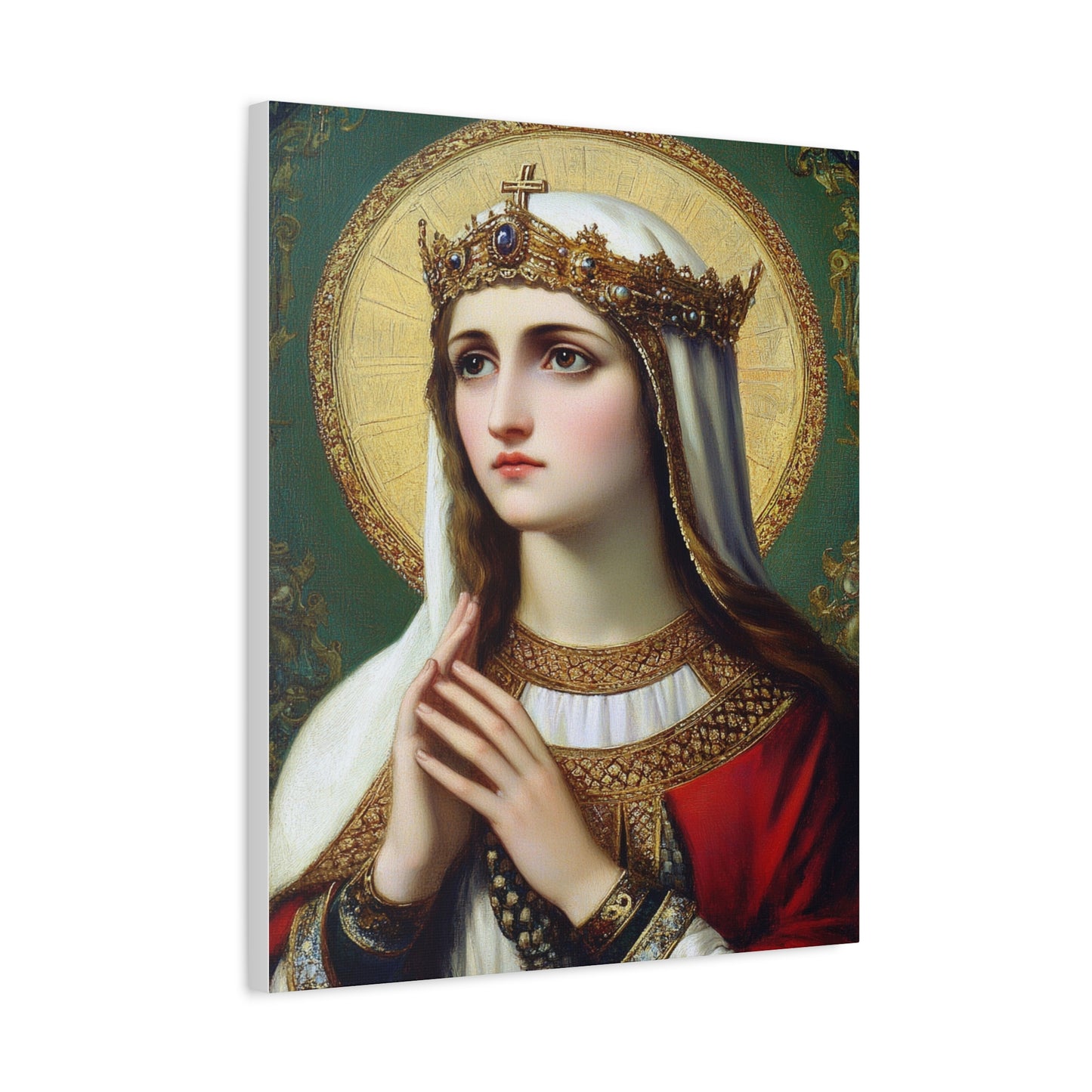 St. Elizabeth of Hungary Catholic Canvas Wall Art, Christian Decor