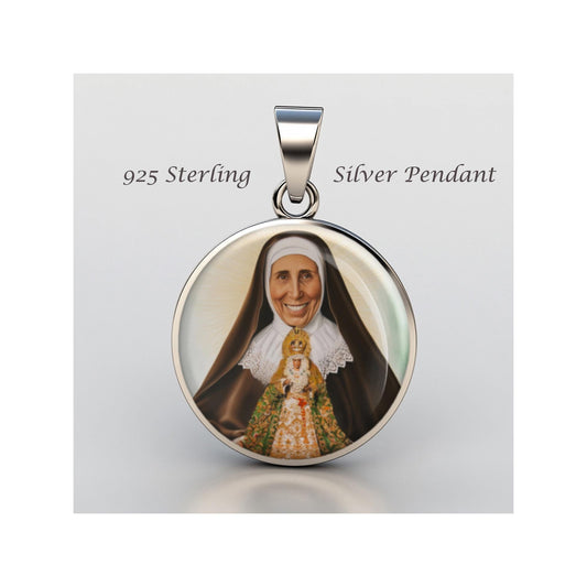 Saint Maria De La Purisima De La Cruz Religious Devotional sterling silver 925  Medal