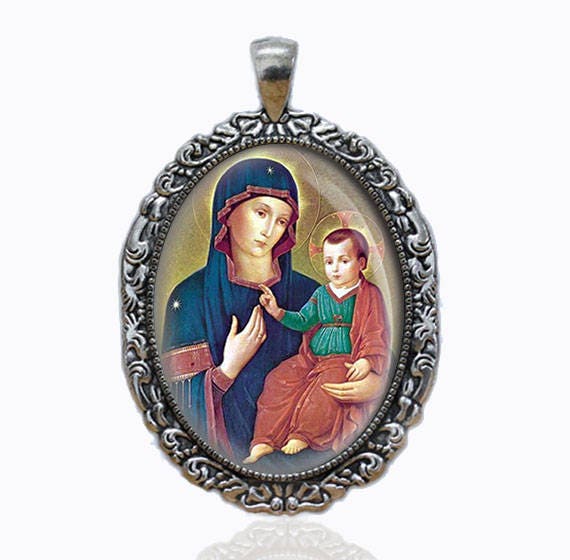 Our Lady of Consolation  Catholic Medal Virgin Mary Pendant Religious Jewelry
