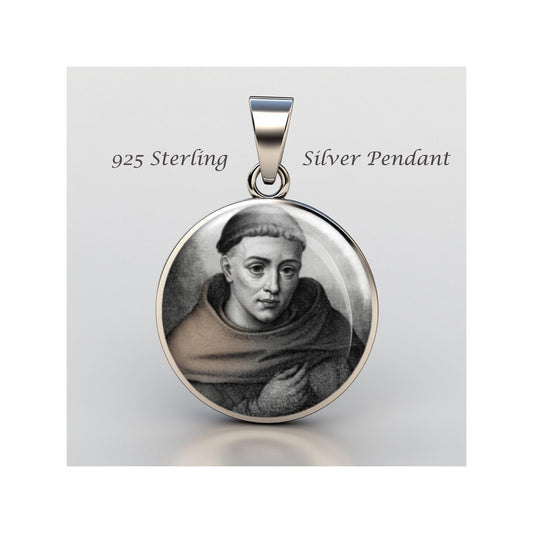 Saint Bernard Of Clairvaux Religious Devotional sterling silver 925 Christian Medal Patron