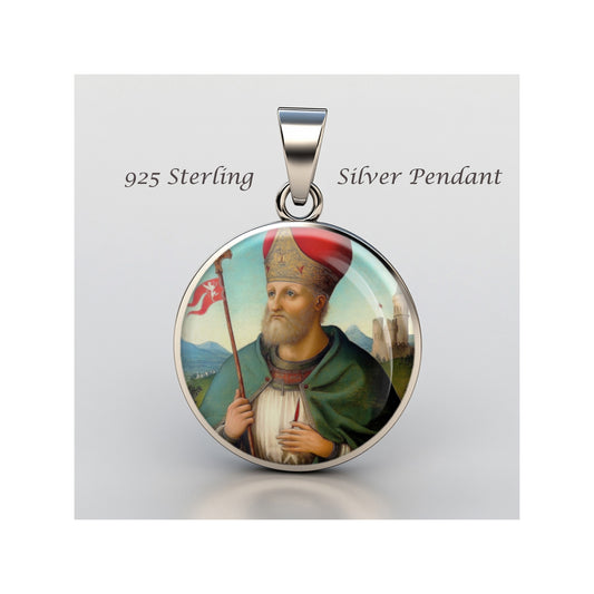 Saint Herculanus Of Perugia Catholic sterling silver 925 Christian Medal Patron image 0