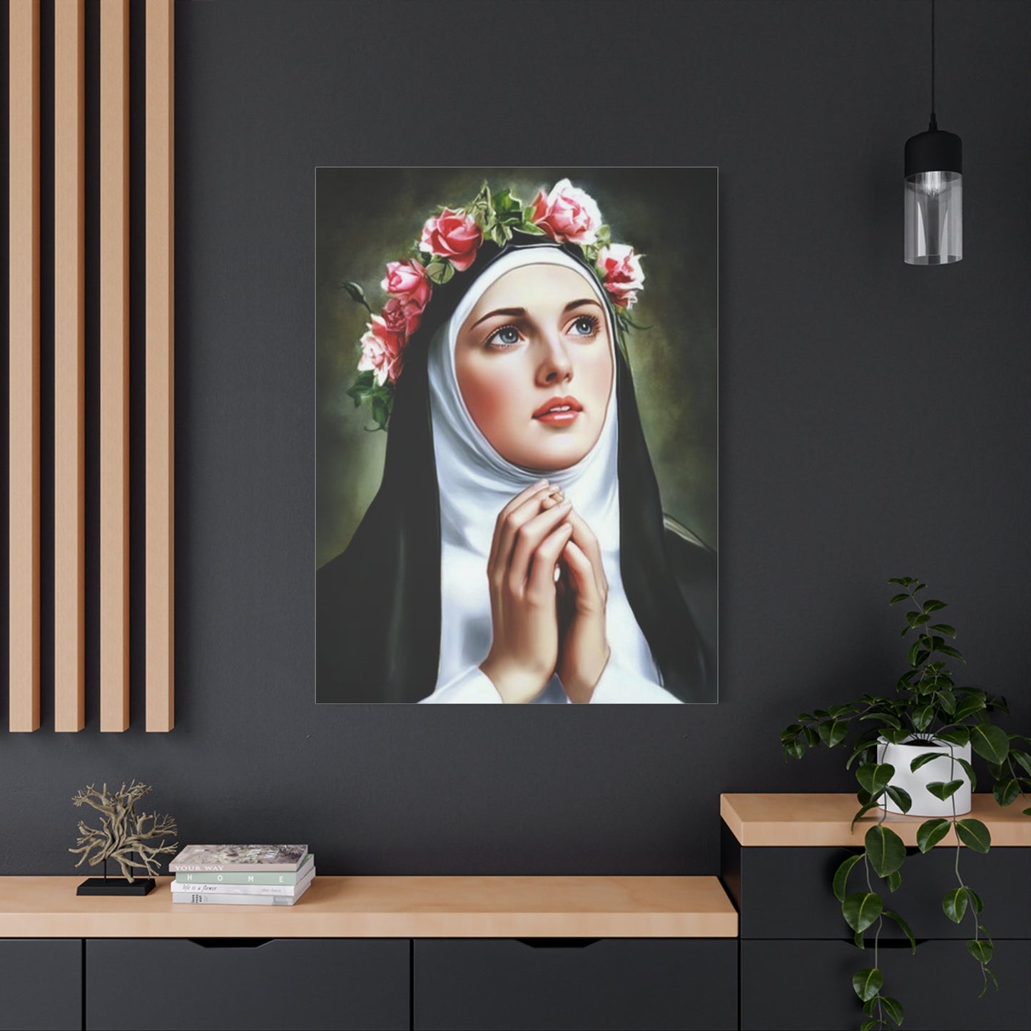 Ready To Hang - St. Rose of Lima Catholic Canvas Wall Art, Christian Decor