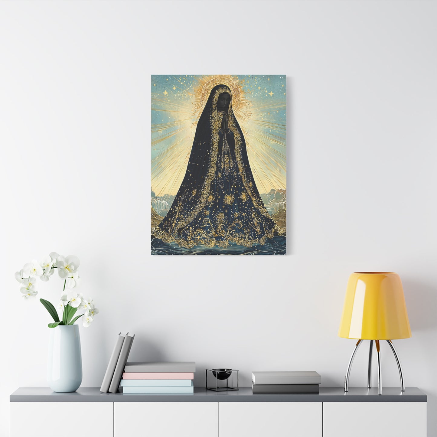 Our Lady Aparecida Canvas Print, Catholic Decor Wall, Gift Religious Christian