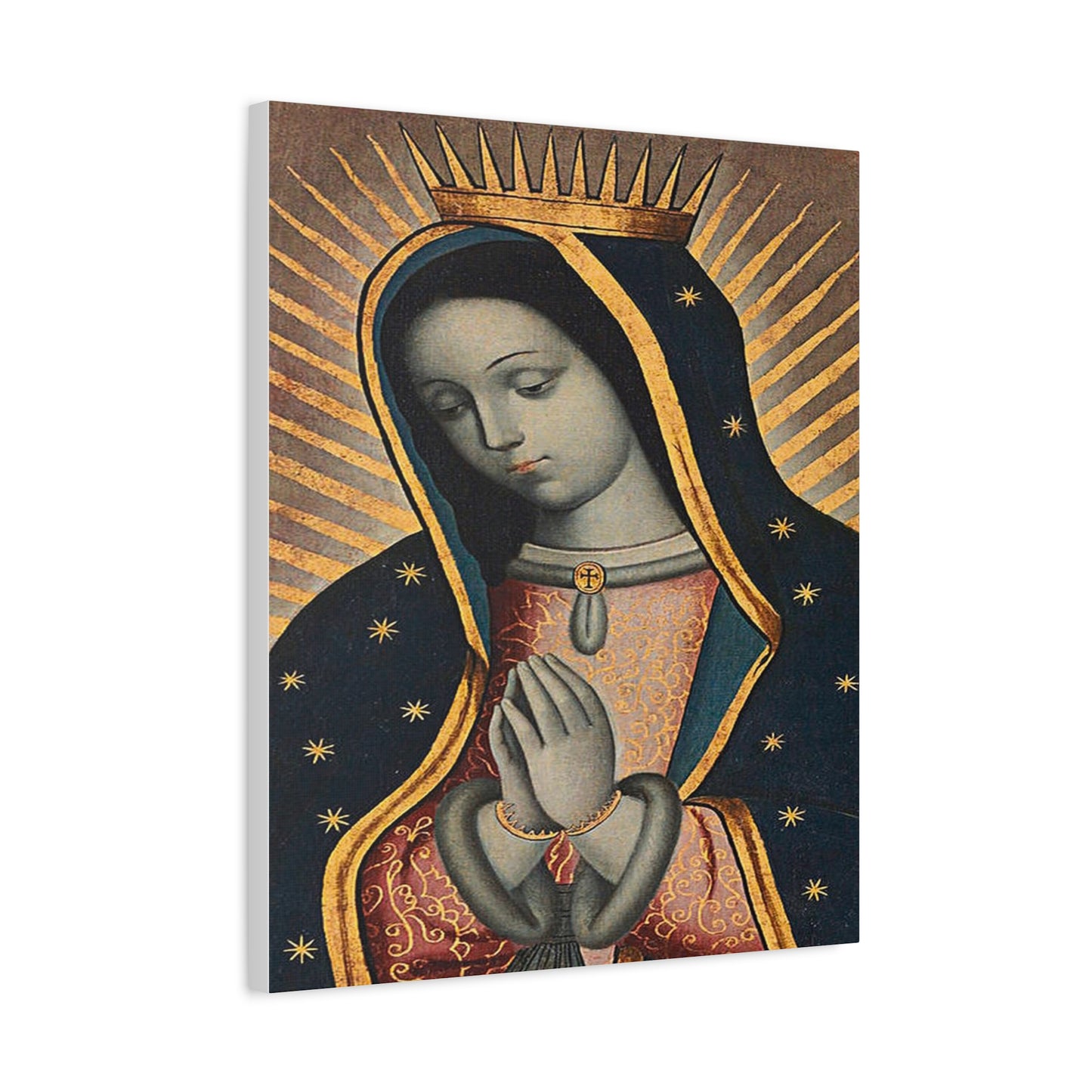 Virgin Of Guadalupe Catholic HQ Print on Canvas Ready To Hang - Virgin Mary Canvas