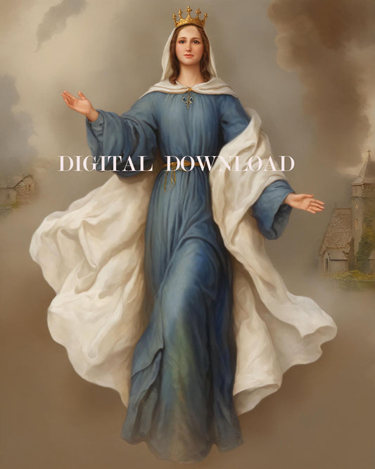 Our Lady of Knock Virgin Mary Religious Art Digital Image image 0