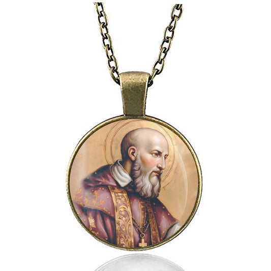 St. Francis de Sales Necklace Medal Pendant