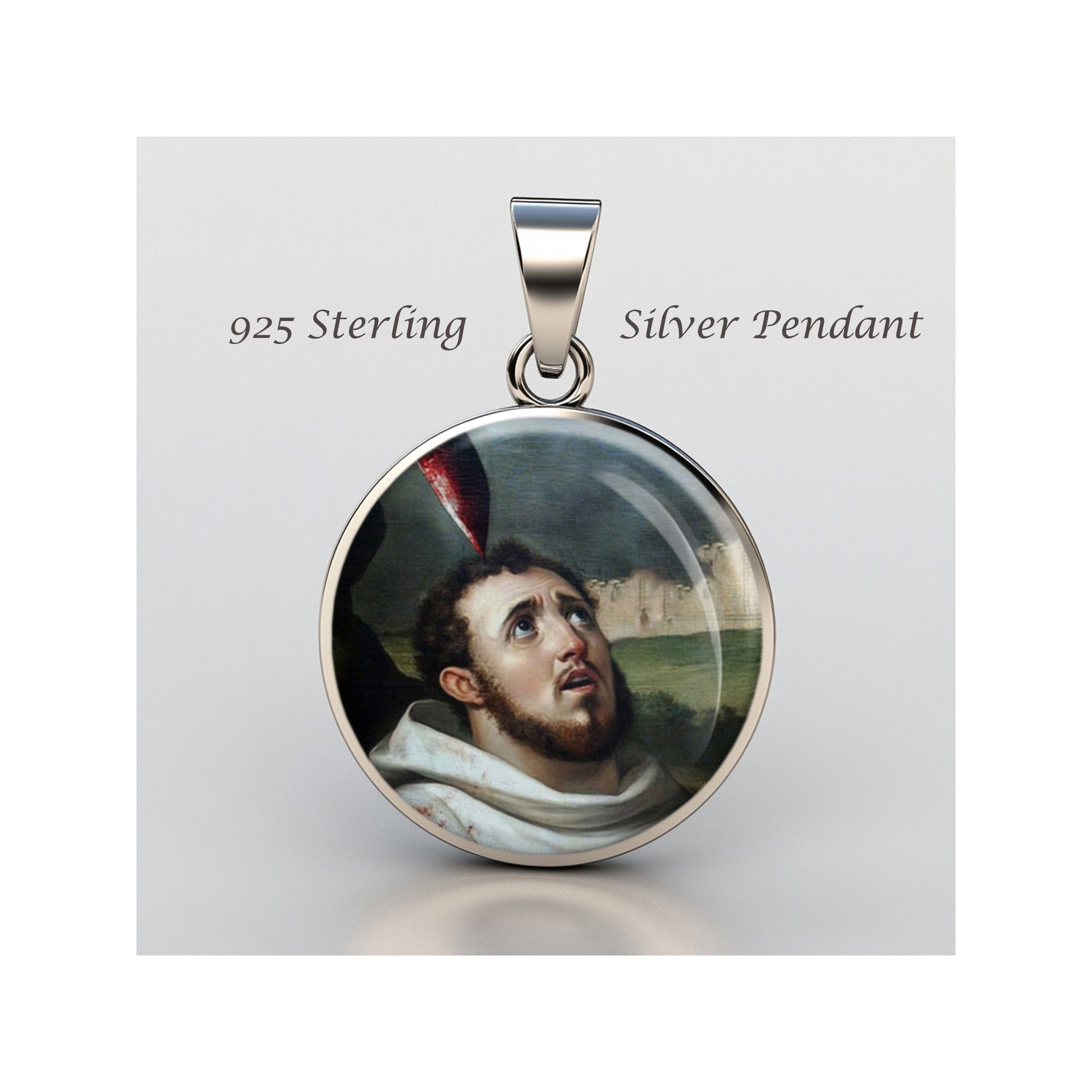 Saint Peter Of Verona Catholic sterling silver 925 Christian Medal Patron image 0