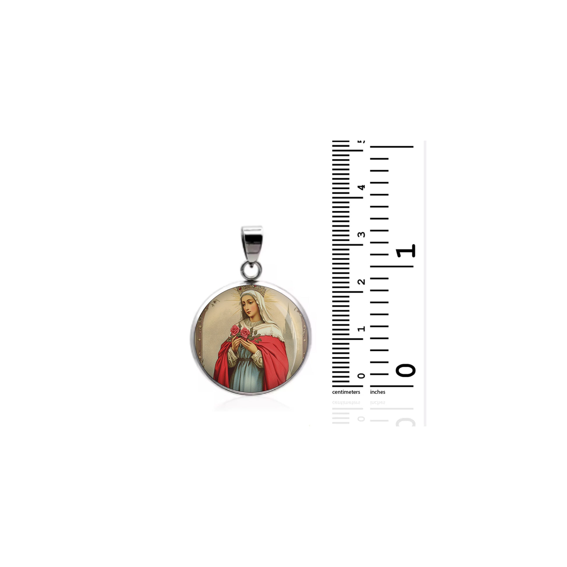 Saint Elizabeth Of Hungary Catholic sterling silver 925 Christian Medal Patron image 1