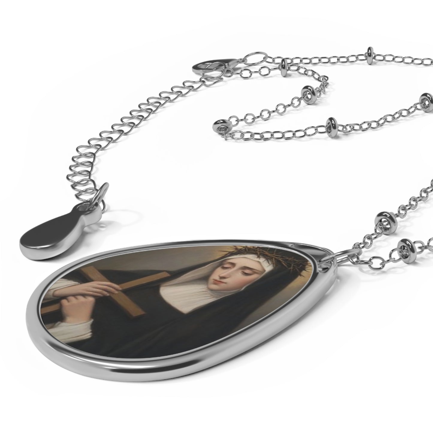 St. Angela of Foligno Catholic Necklace Drop Pendant