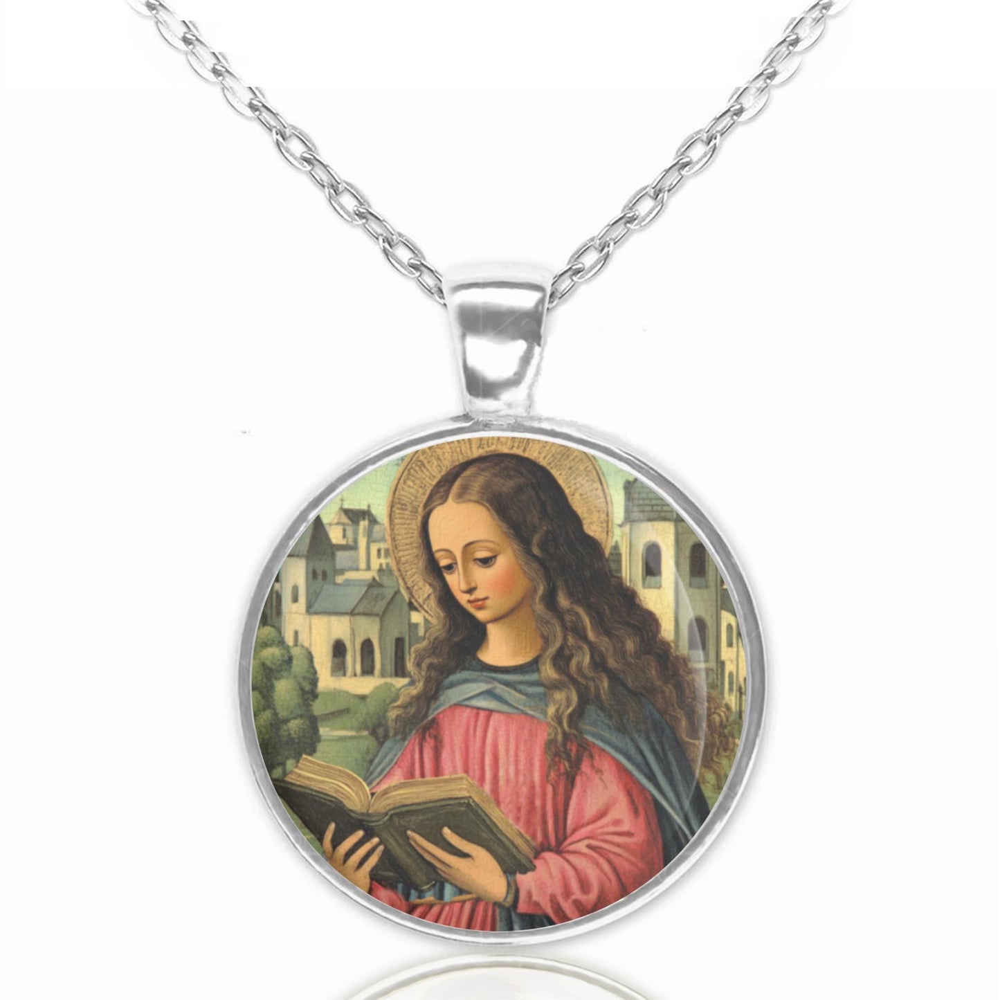 St. Emma Catholic Necklace Patron Saint Medal Jewelry Necklace
