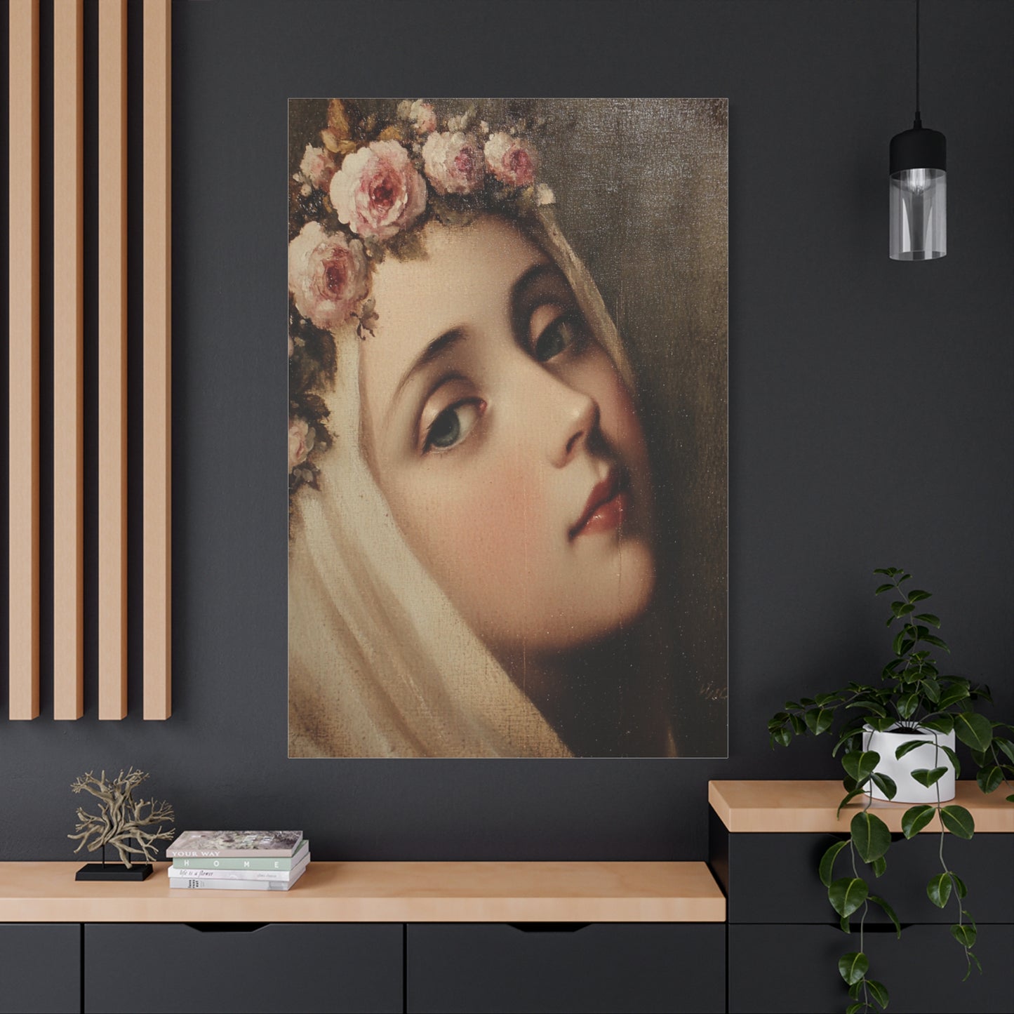 Ready To Hang - St. Rose of Lima Close Up Image Catholic Canvas Wall Art, Christian Decor