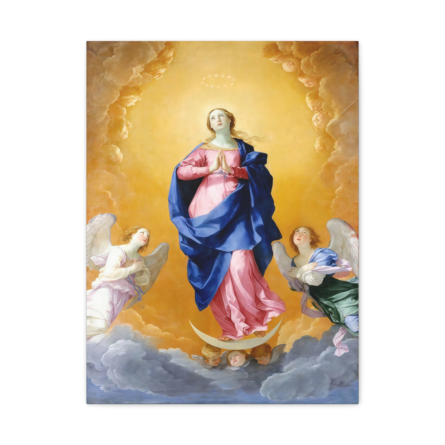 Ready To Hang - Mother Mary Immaculate Conception Our Lady Catholic Canvas Wall Art, Christian Decor