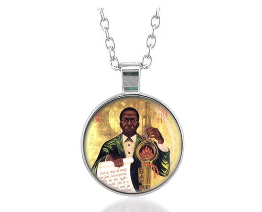 Saint John Coltrane Jazz Saxophonist and Composer African Orthodox Church Necklace