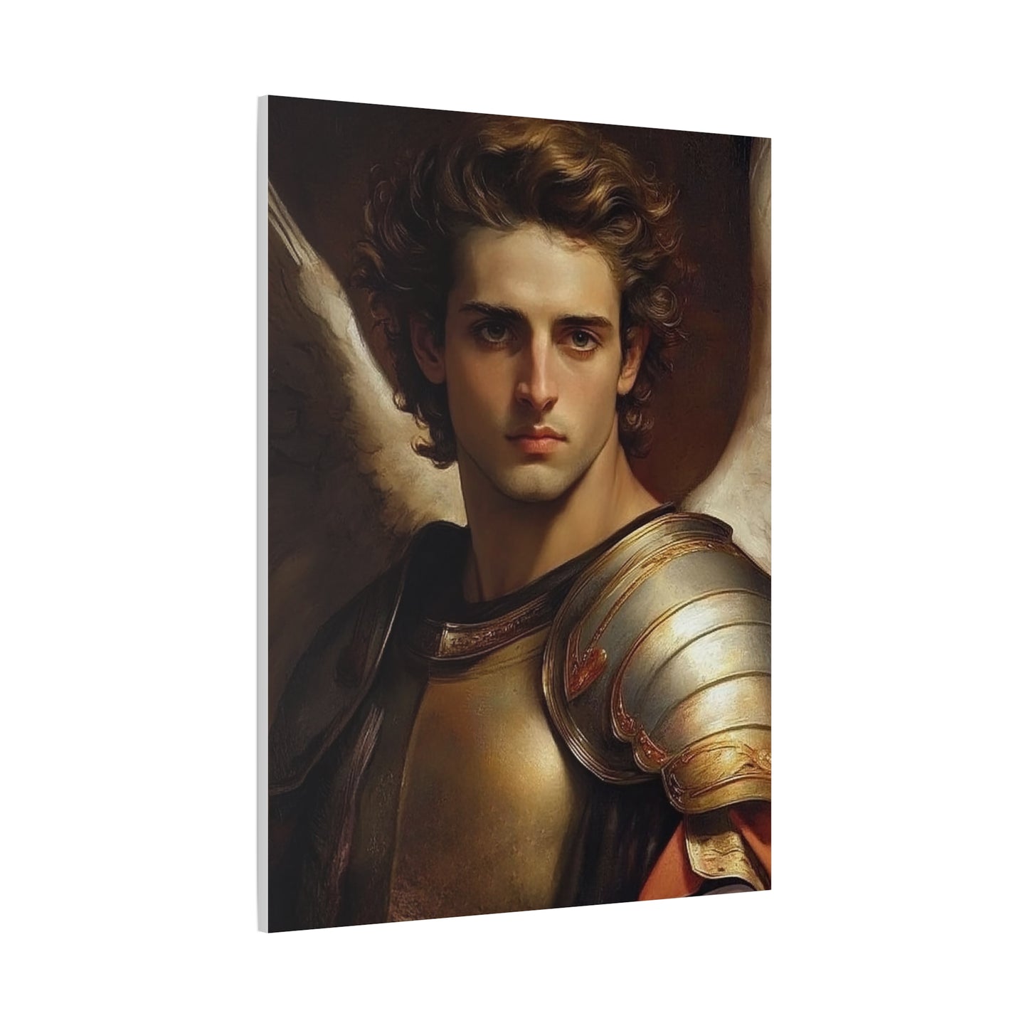 Michael the Archangel Catholic Canvas Wall Art, Christian Decor