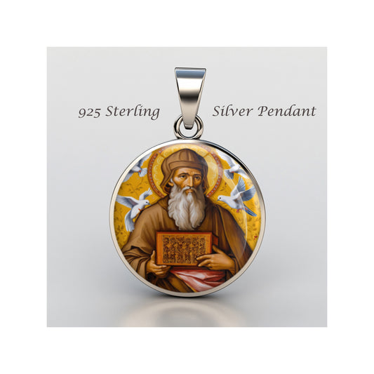 Saint Joachim Father Of The Blessed Virgin Catholic sterling silver 925   Patron image 0