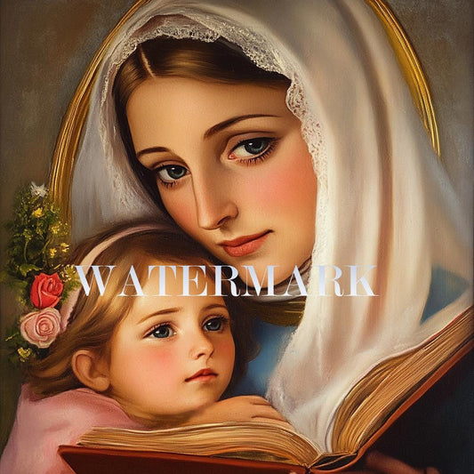 St Anne and Mary Religious Art Digital Image image 0