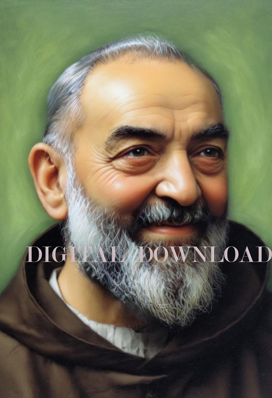 St. Padre Pio Art Digital Image Print image 0