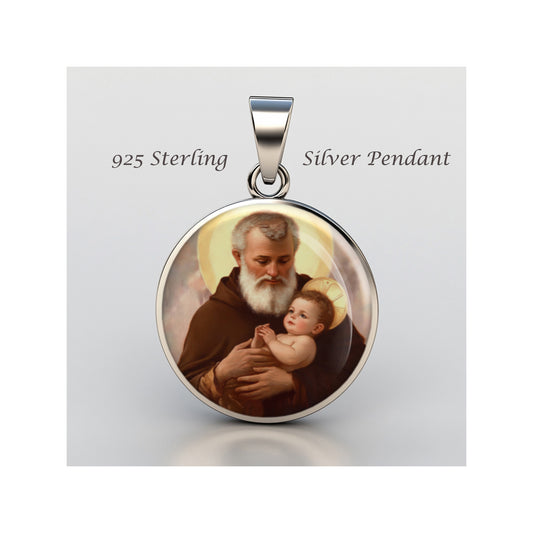 Saint Felix Of Cantalice Catholic sterling silver 925 Christian Medal Patron image 0