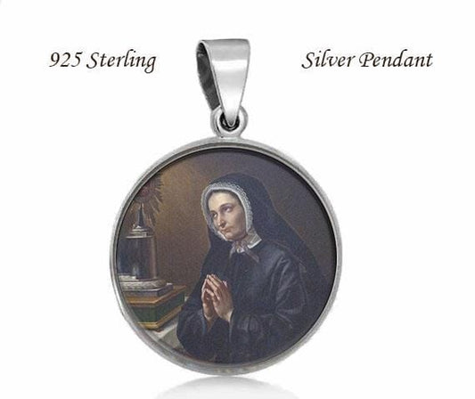 Blessed Elisabetta Canori Mora Religious Christian 925 Silver Medal Round 20mm Patron Saint