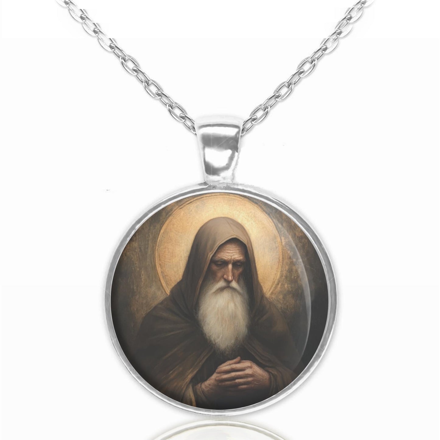 St. Benedict of Nursia Necklace Catholic Medal Pendant Christian Religious Jewelry