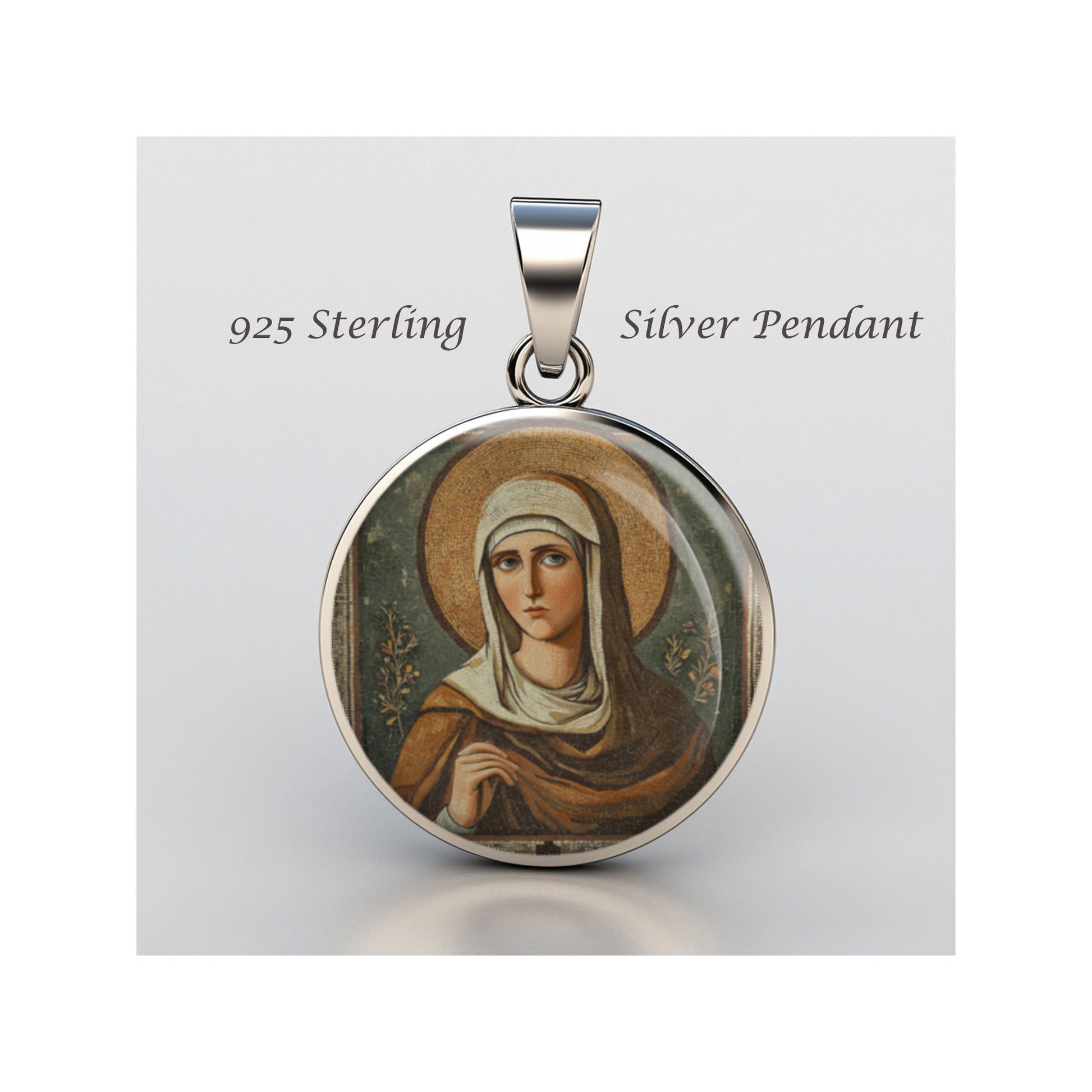 Saint Larissa Holy Martyr Catholic sterling silver 925 Christian Medal Patron image 0