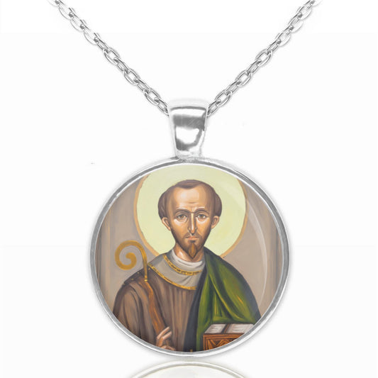 St. Leonard Christian Necklace – Patron Saint Medal Pendant for Faith and Protection