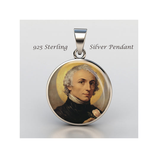 Saint John Baptist De La Salle Catholic sterling silver 925 Christian Medal image 0