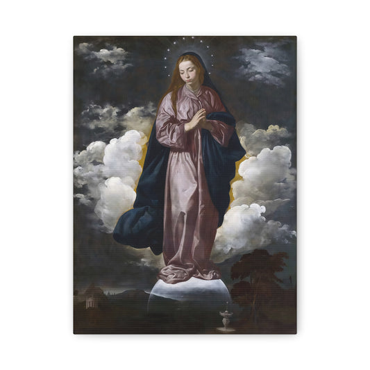 Ready To Hang - Mary Immaculate Conception Catholic Canvas Wall Art, Christian Decor