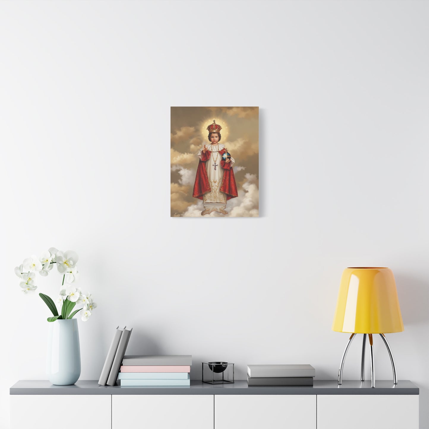 Infant Jesus of Prague Catholic Canvas Wall Art, Christian Decor