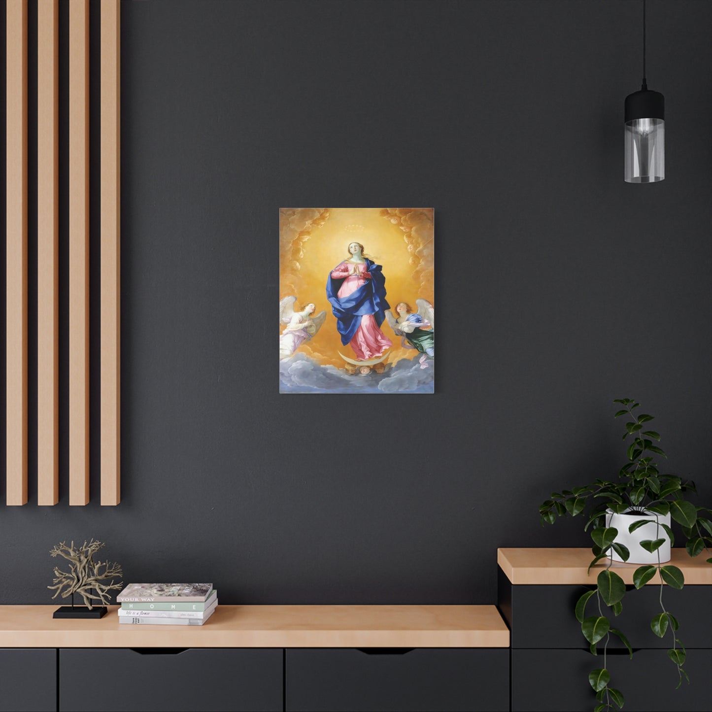 Ready To Hang - Mother Mary Immaculate Conception Our Lady Catholic Canvas Wall Art, Christian Decor