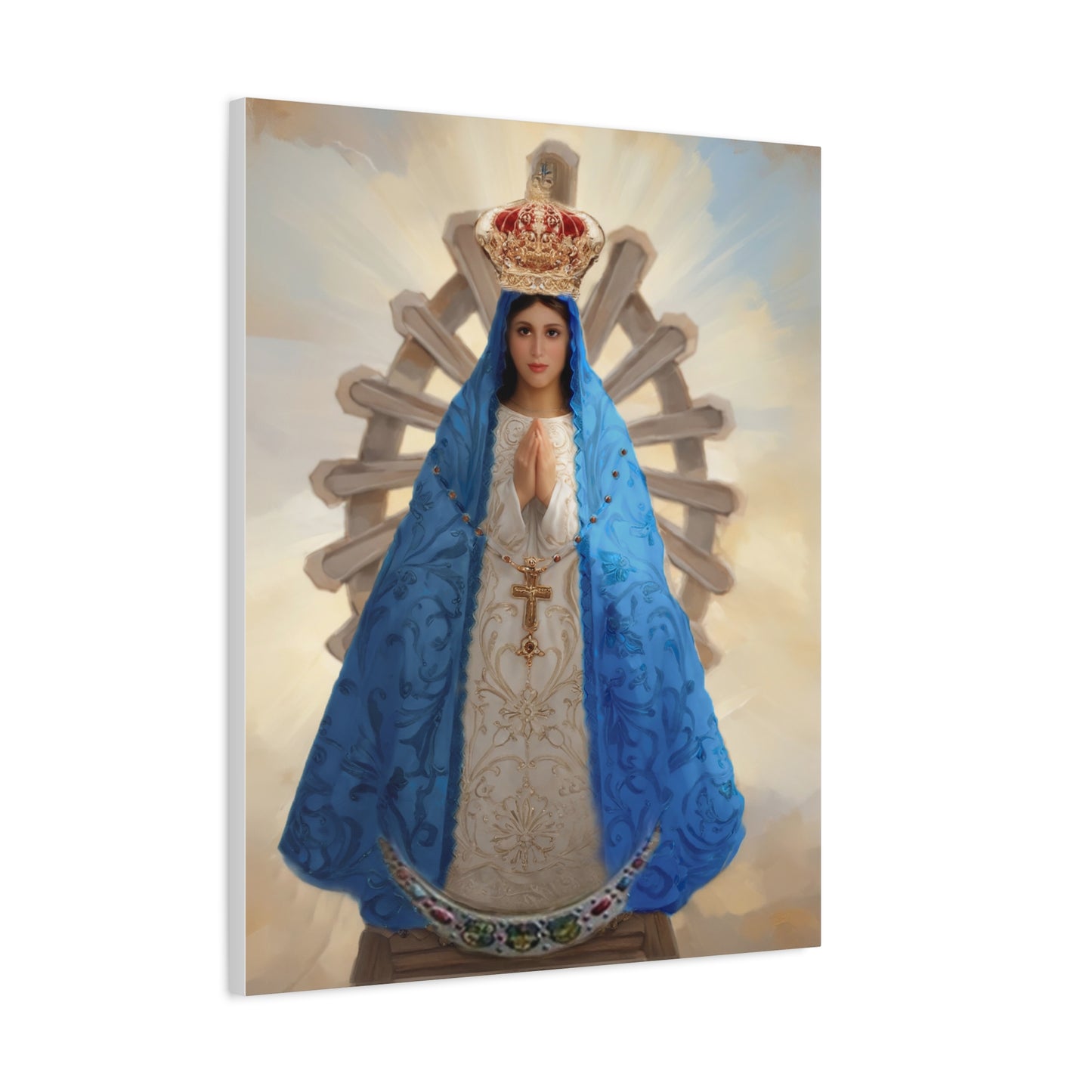 Ready to Hang - Our Lady of Lujan Virgin Mary Catholic Canvas Wall Art, Christian Decor