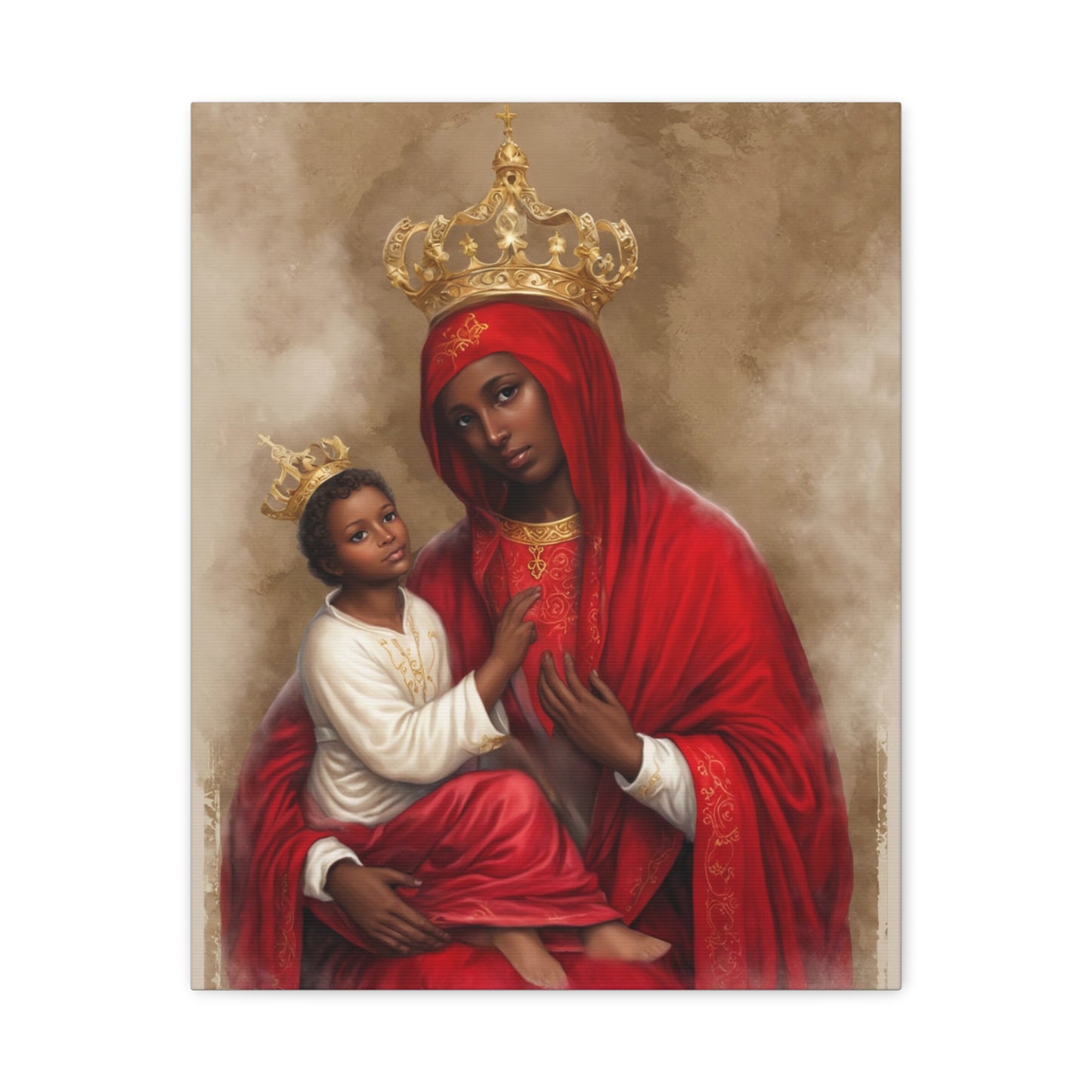Our Lady of Chelm Mary Catholic Canvas Wall Art, Christian Decor