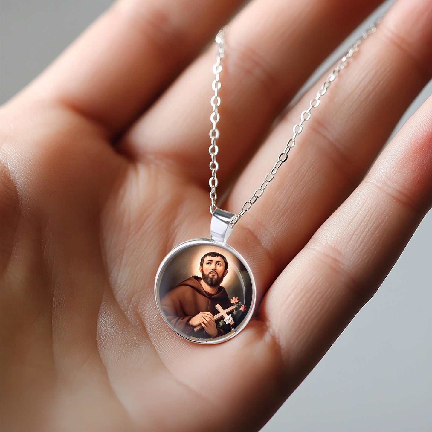 St Fidelis of Sigmaringen Necklace Medal Religious Pendant Jewelry