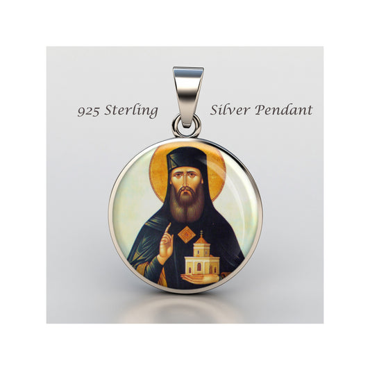 Saint Nicanor Catholic sterling silver 925 Christian Medal Patron Pendant image 0