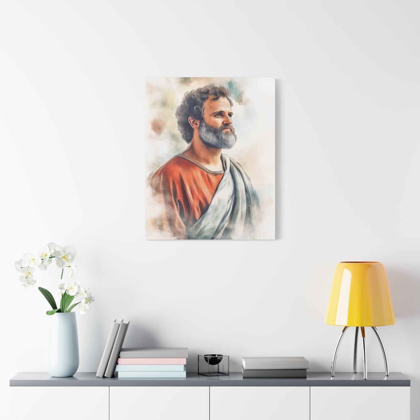 Ready to Hang - St. Paul the Apostle watercolor Catholic Canvas Wall Art, Christian Decor