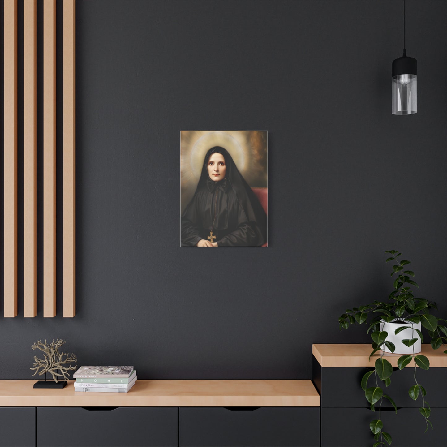St. Frances Xavier Cabrini Catholic Canvas Wall Art, Christian Decor