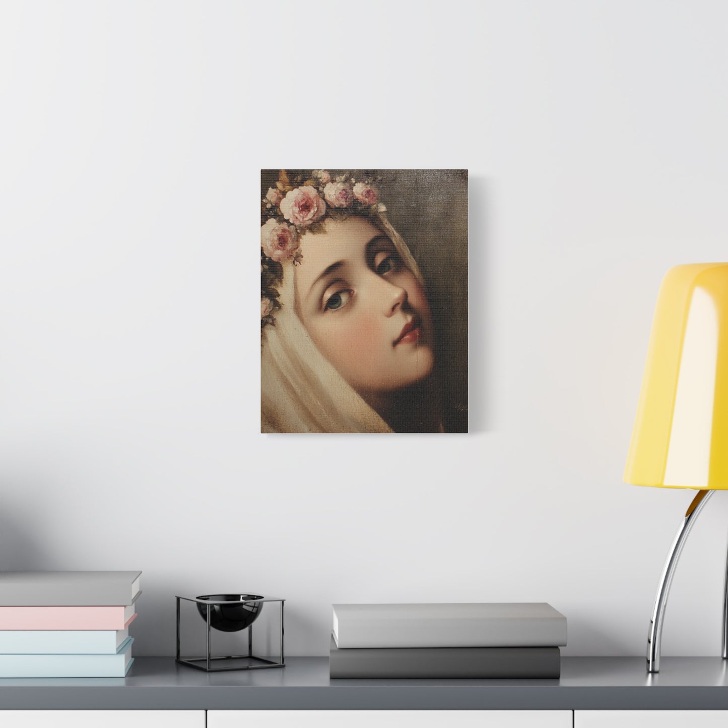 Ready To Hang - St. Rose of Lima Close Up Image Catholic Canvas Wall Art, Christian Decor