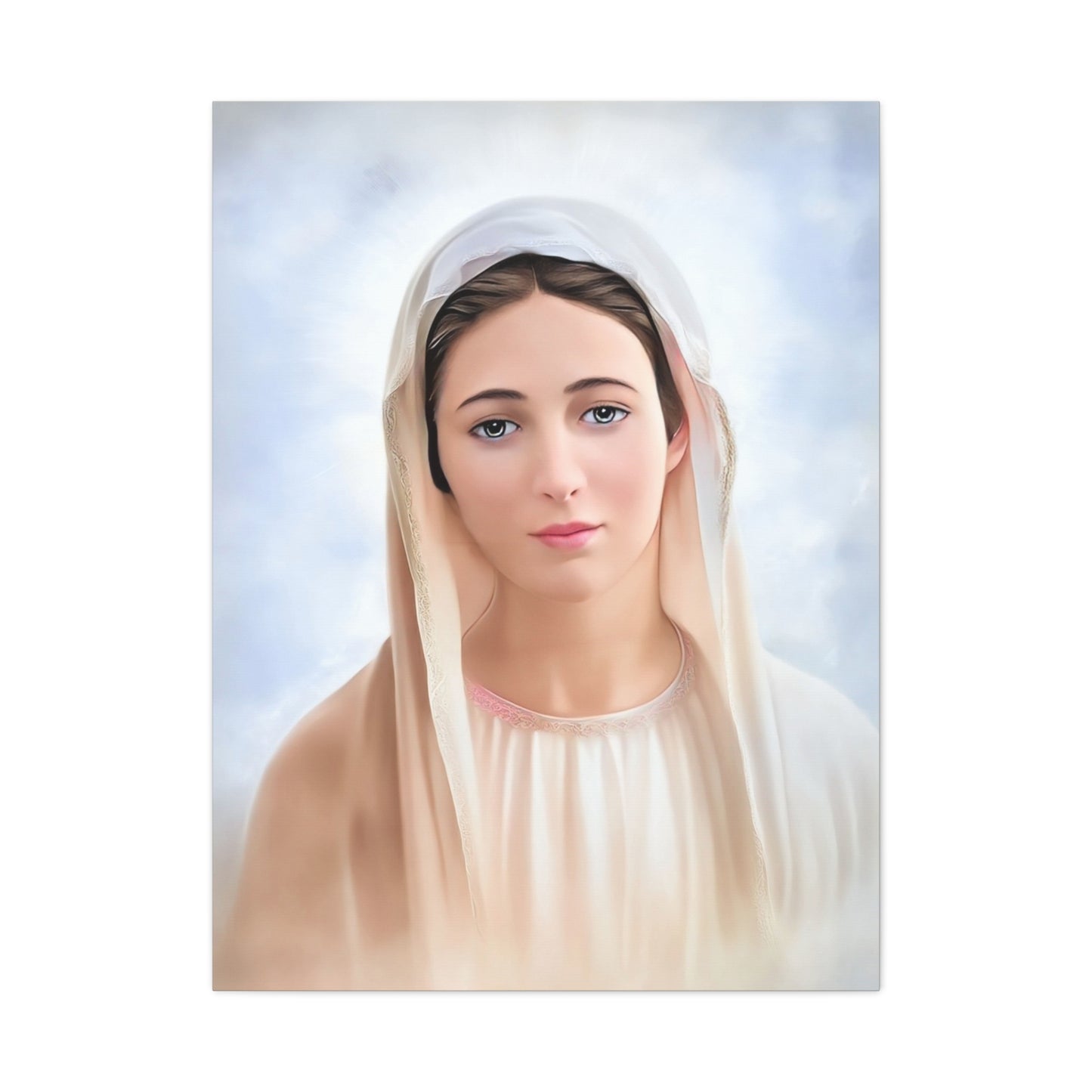 Our Lady Mary Medjugorje Catholic Canvas Wall Art, Christian Decor