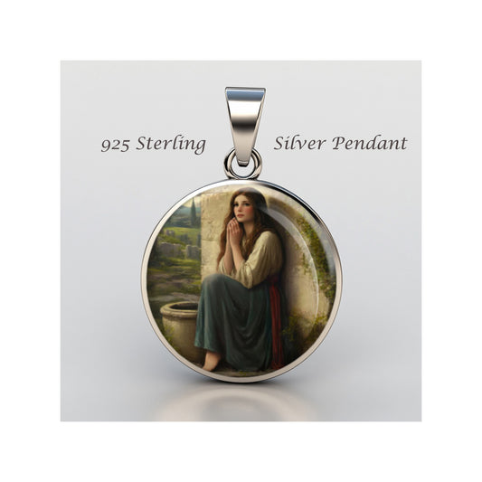 Saint Photini The Samaritan Woman Catholic sterling silver 925 Christian Medal image 0