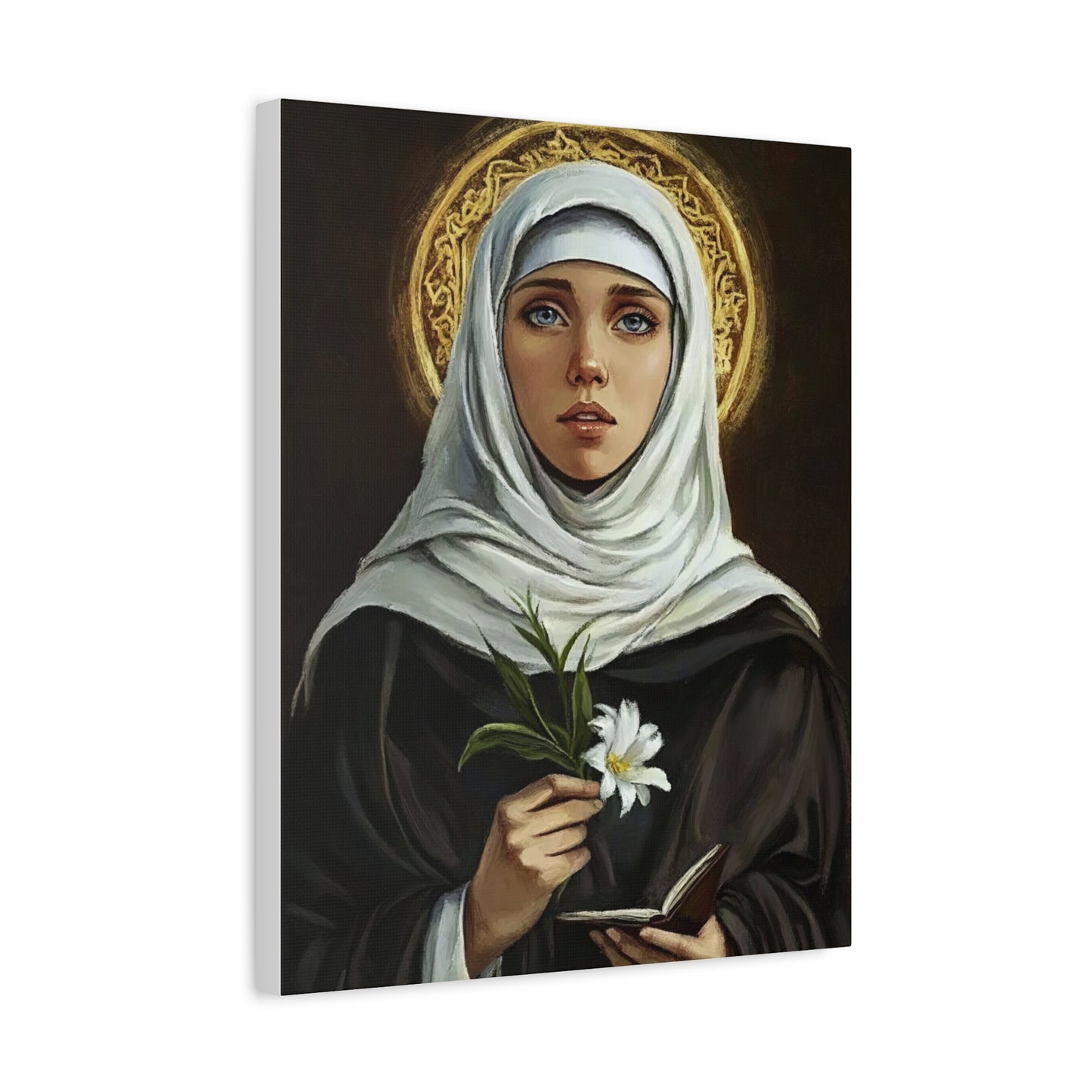 St. Catherine de Ricci Catholic Canvas Wall Art, Christian Decor