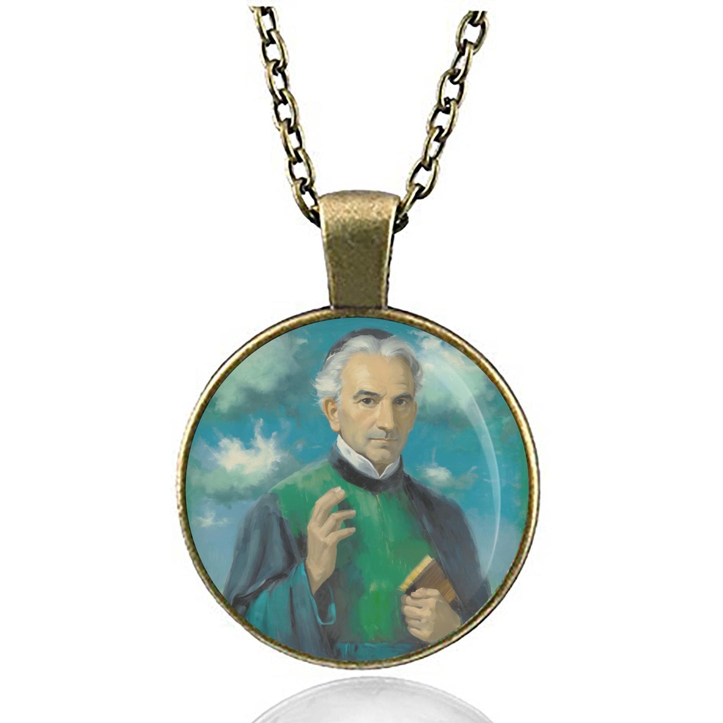 St Luigi Scrosoppi Catholic Necklace Medal Italian Priest Religious Pendant