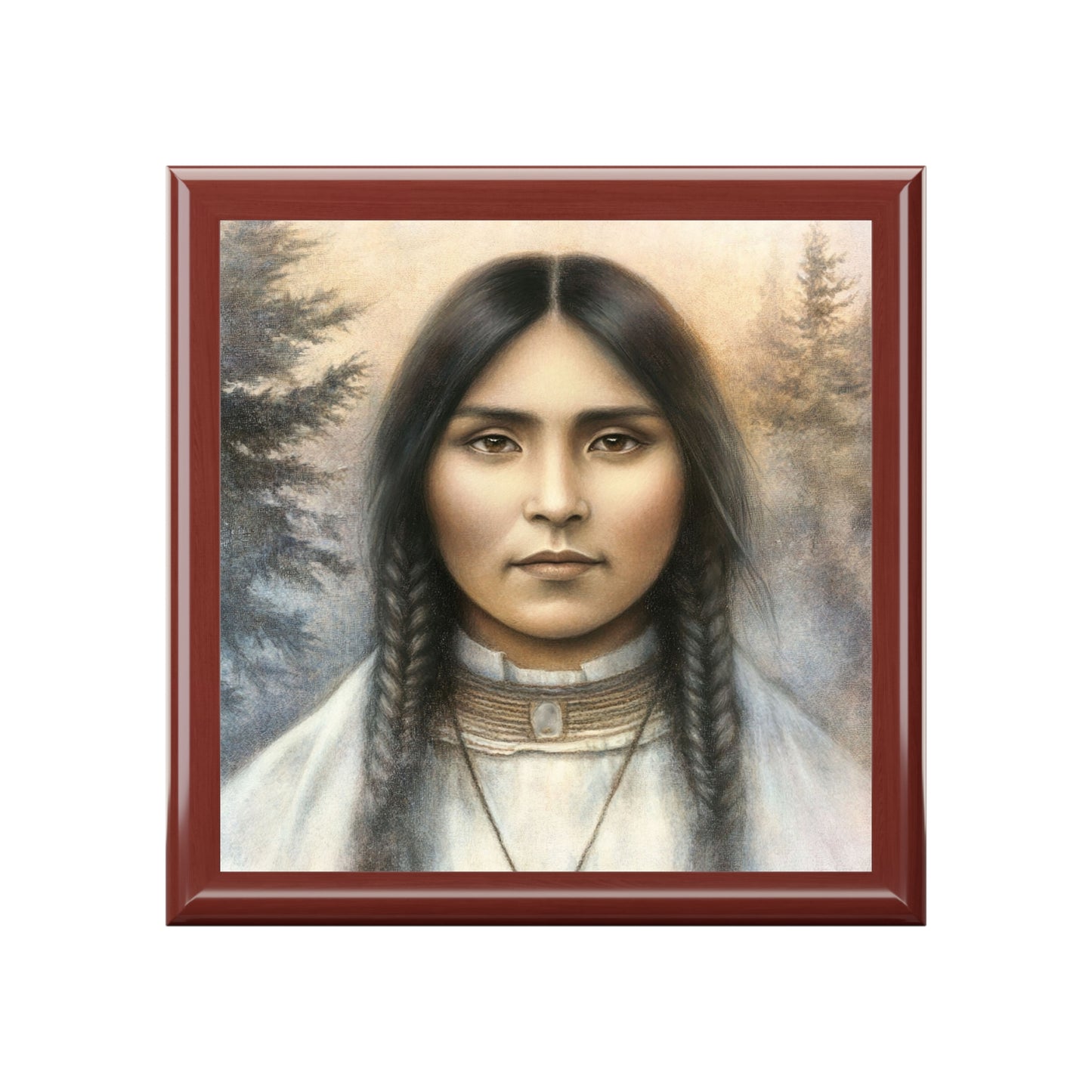 St. Kateri Tekakwitha Jewelry Box, Keepsake Storage, Decorative Box, Catholic Saint Home Decor