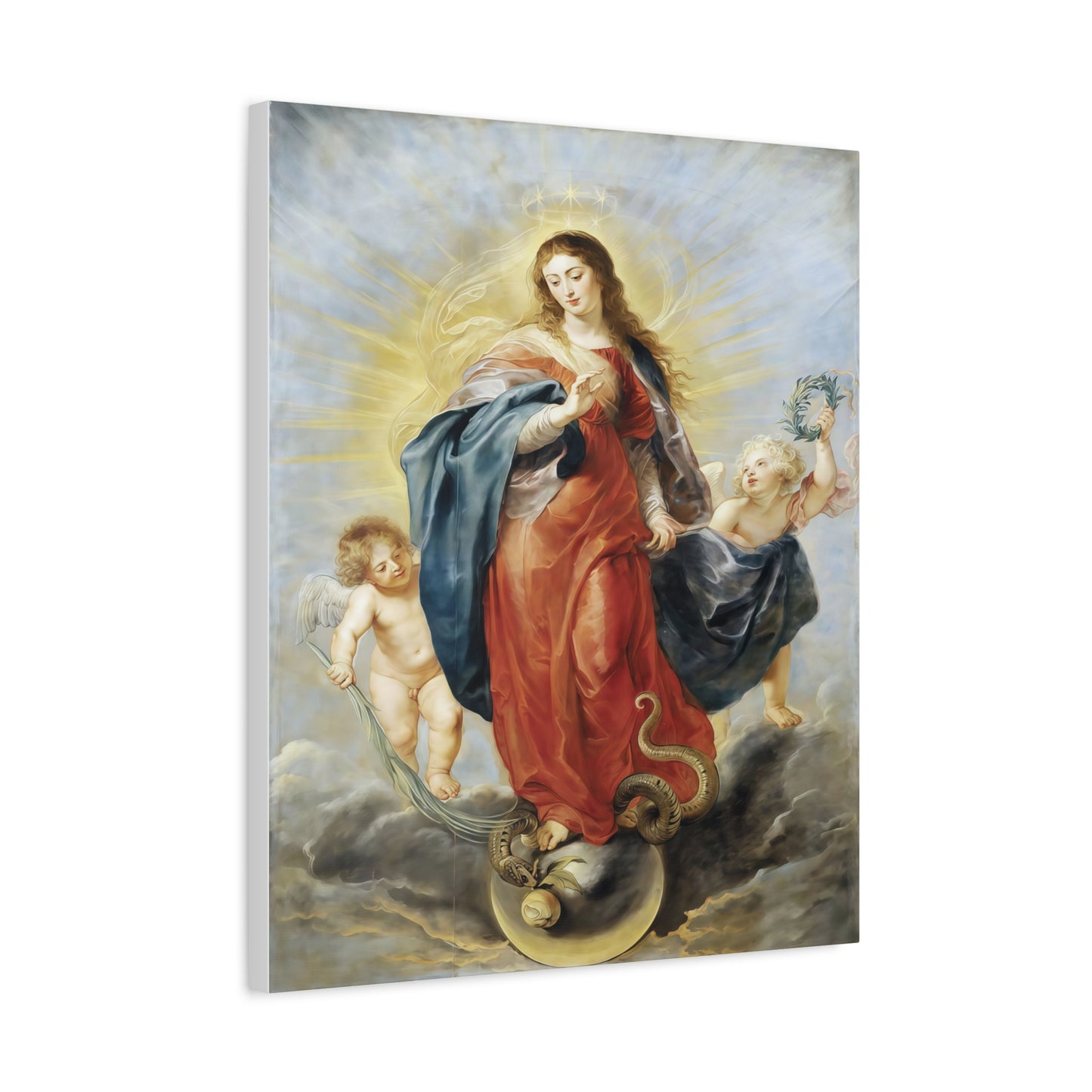 Ready To Hang - Mother Mary Immaculate Conception Catholic Canvas Wall Art, Christian Decor Our Lady