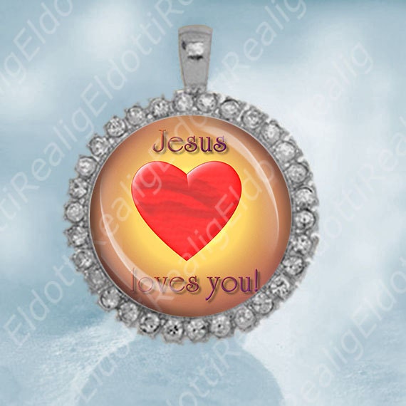 Jesus Loves You Faith Remember Religious Christian Catholic Medal