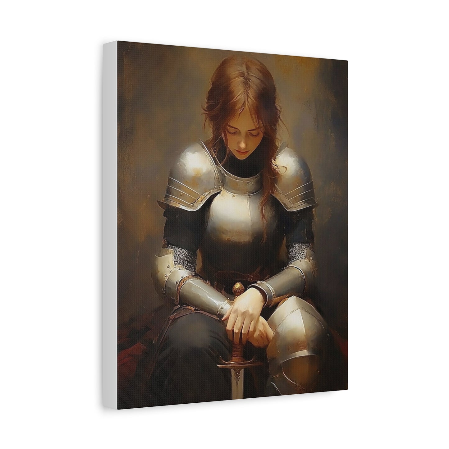 St. Joan of Arc Patron Catholic Canvas Wall Art, Christian Decor