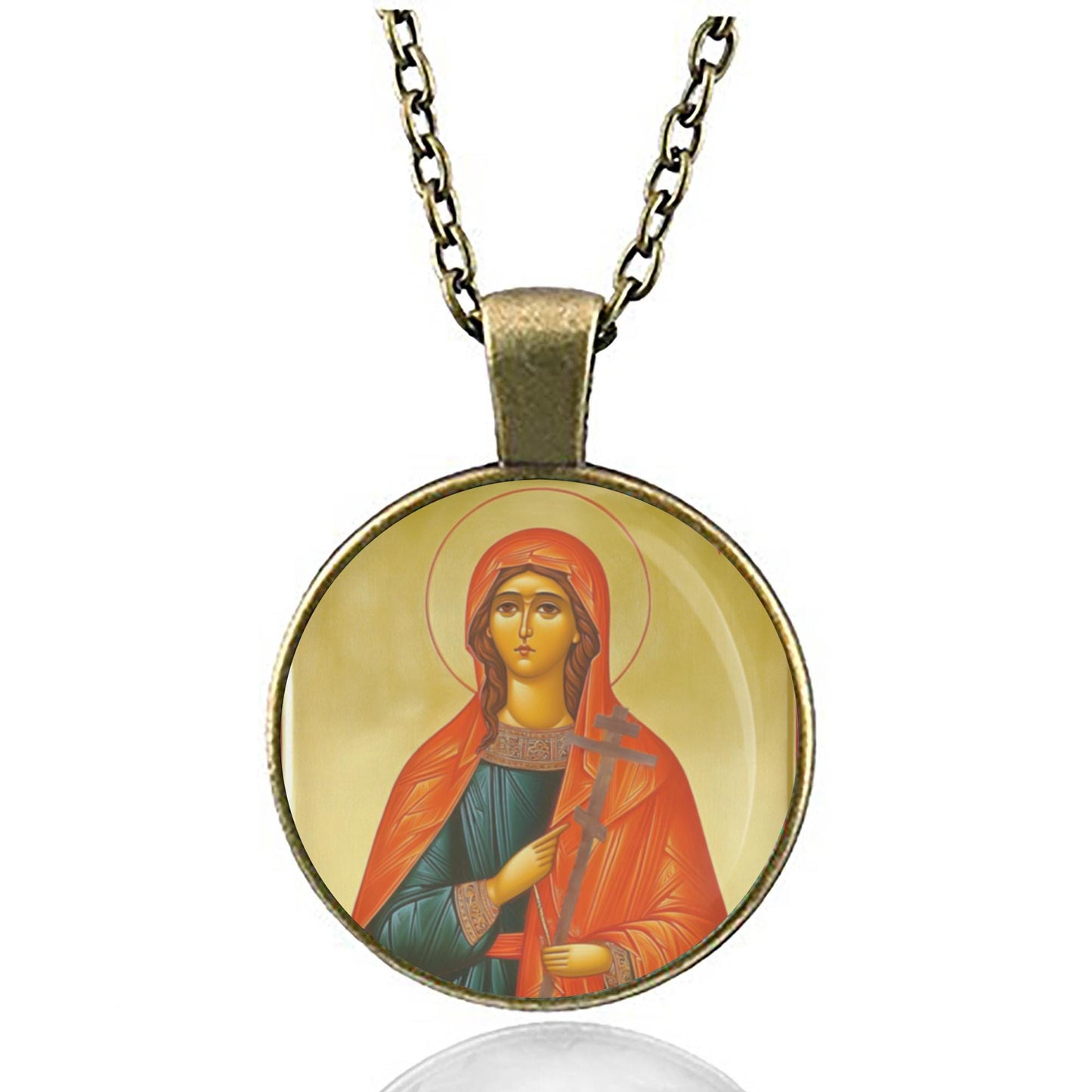 St. Nina the Enlightener of Georgia Necklace Christian Medal Pendant