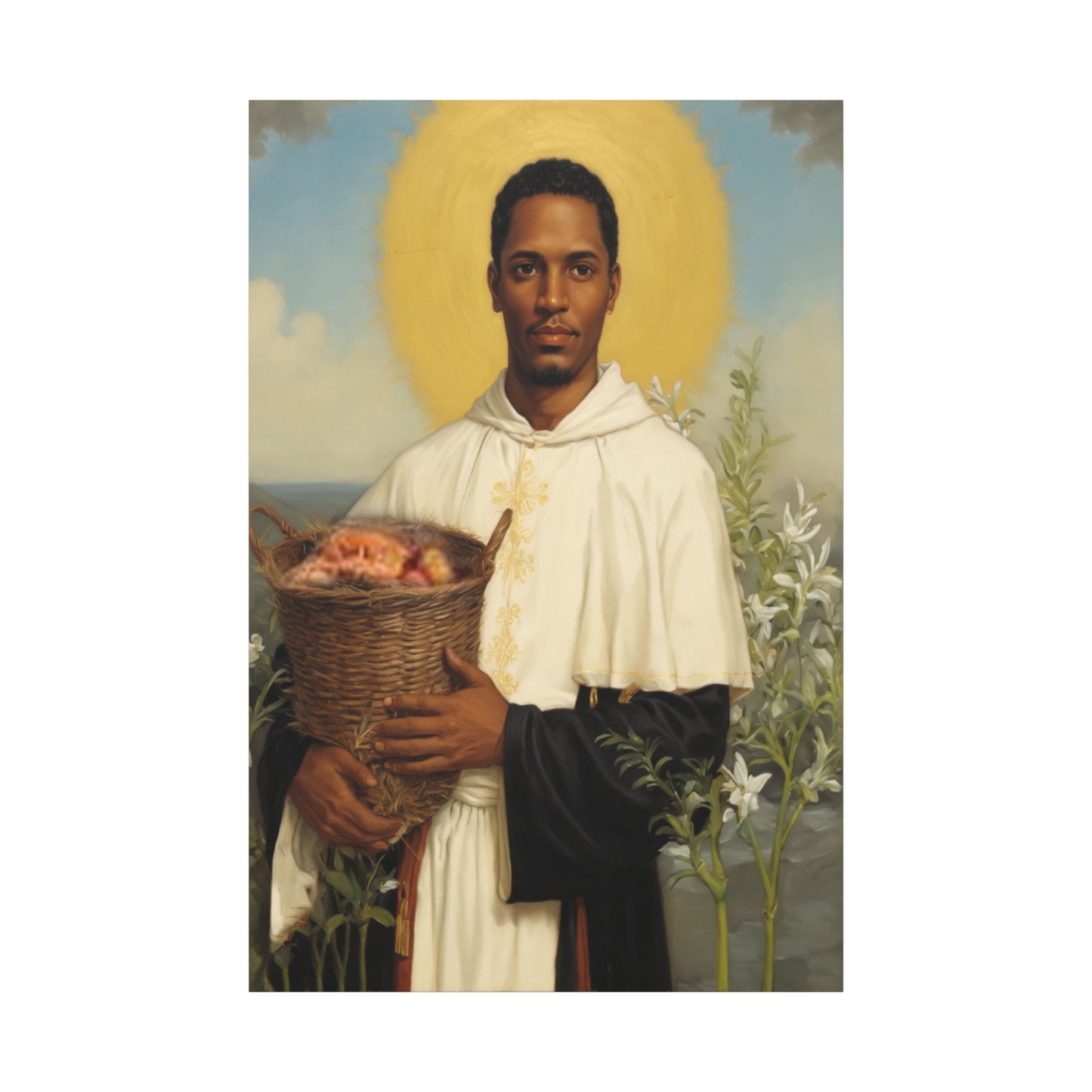 Ready To Hang - St. Martin de Porres Catholic Canvas Wall Art, Christian Decor
