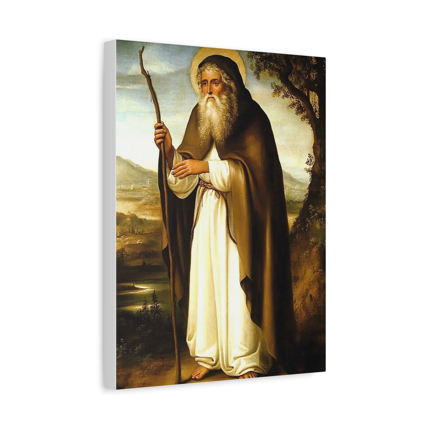 St. Anthony of the Desert Canvas Print, Catholic Decor Wall, Gift Religious Christian