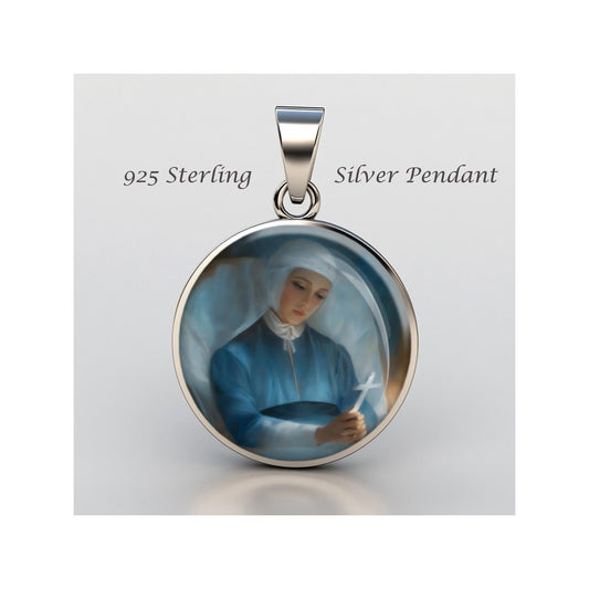 Saint Anne Catherine Emmerich Religious Devotional sterling silver 925 Christian Medal